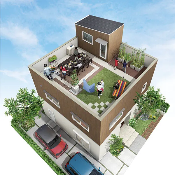 バルコニー：栄住産業<br />
スカイプロムナード