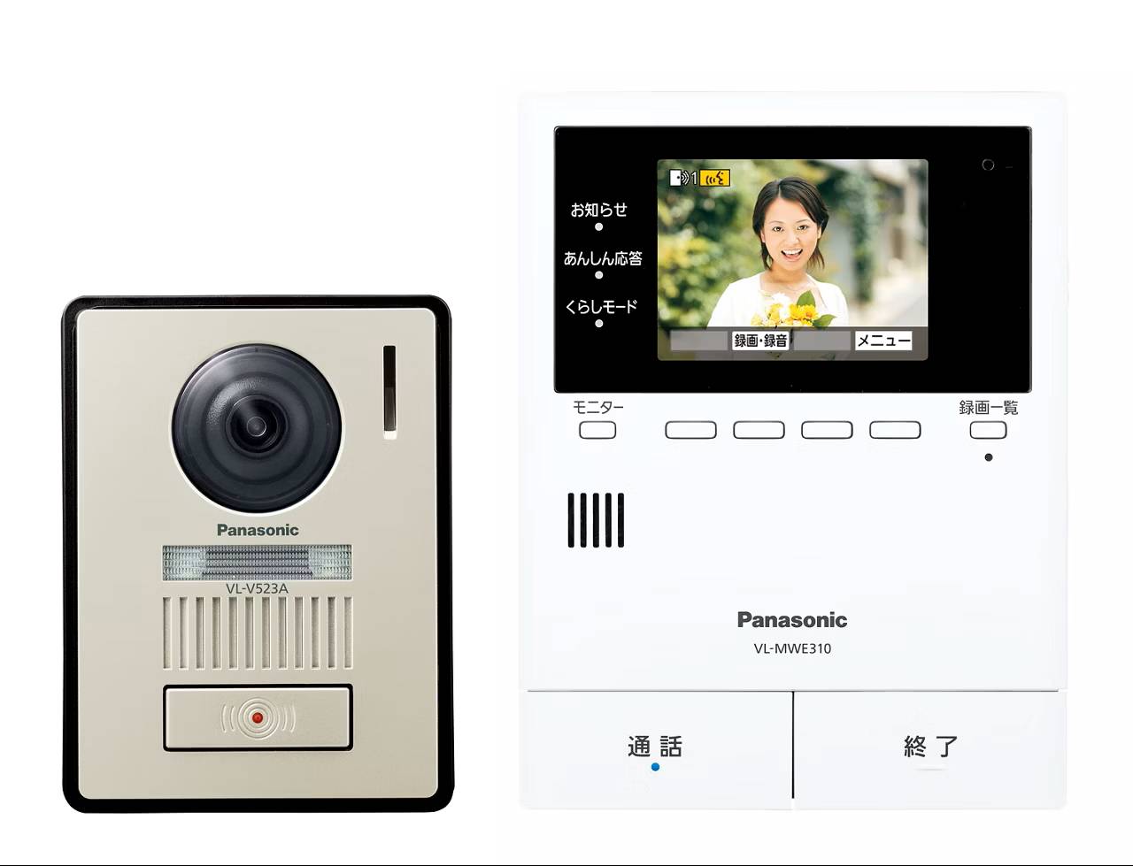 インターホン：Panasonic<br />
ワイヤレスモニター付テレビドアホン